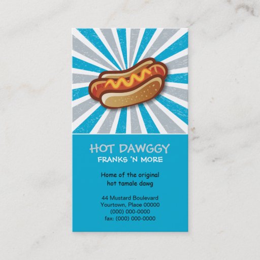 Customizable Hot Dawg Business Cards