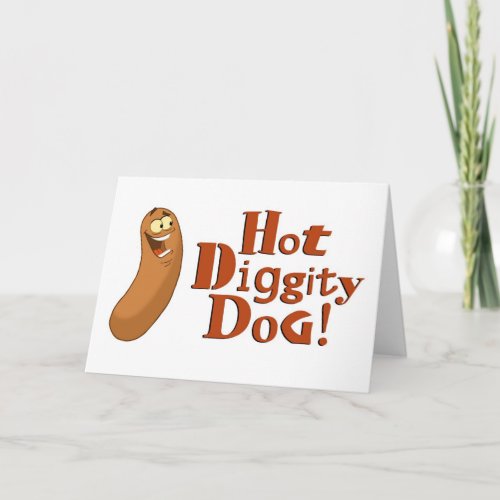 Hot Diggity Dog Card Blank