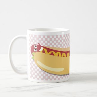 Hot Diggity Dog Fun Vintage Cartoon Retro Art