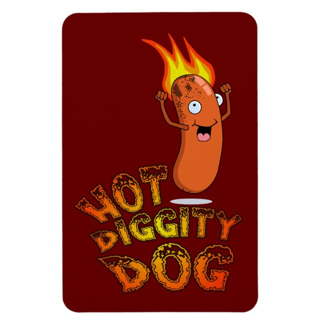 Hot Diggity Dog Premium Flexi Magnet (Vertical)