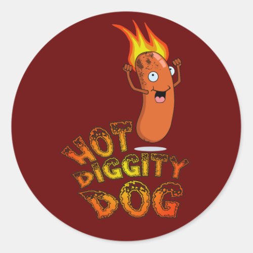 Hot Diggity Dog Sticker