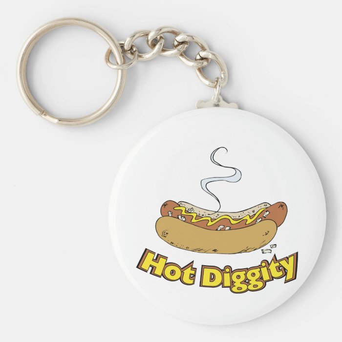 Hot Diggity ~ Hot Dog / Hot Dogs Key Chains