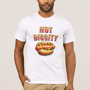 Hot Diggity   Retro Hot dog  T-Shirt