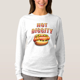 Hot Diggity Retro Hot dog T-Shirt