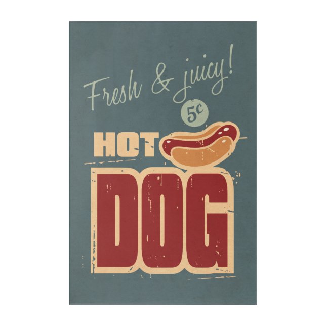 Hot Dog Acrylic Print (Front)