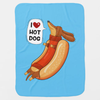 Hot dog and humor baby blanket