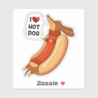 Hot dog and humor sticker