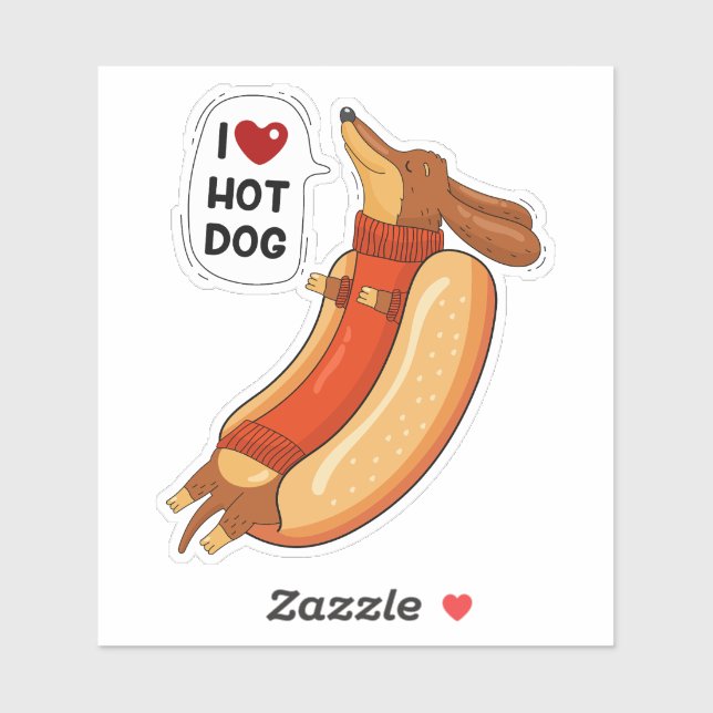Hot dog and humor sticker (Sheet)