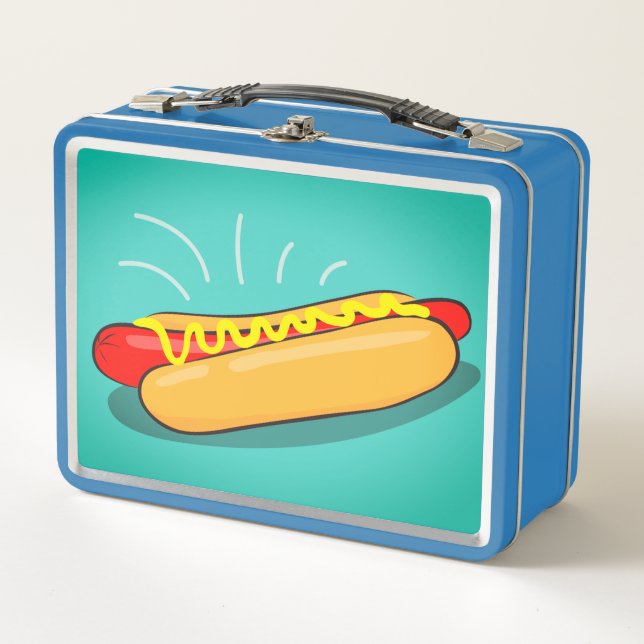 Hot Dog Animation  Metal Lunch Box (Front)