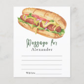 Hot Dog BBQ Time Capsule Message (Front)