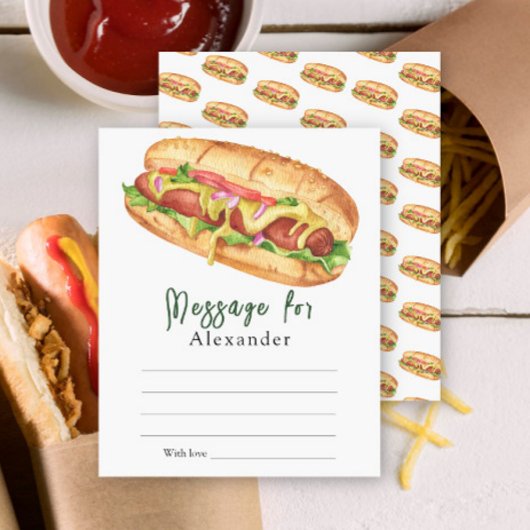 Hot Dog BBQ Time Capsule Message