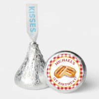 Hot Dog Birthday Hershey’s Kisses Stickers – Red G