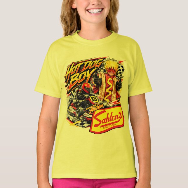 Hot Dog Boy Karter T-Shirt (Front)