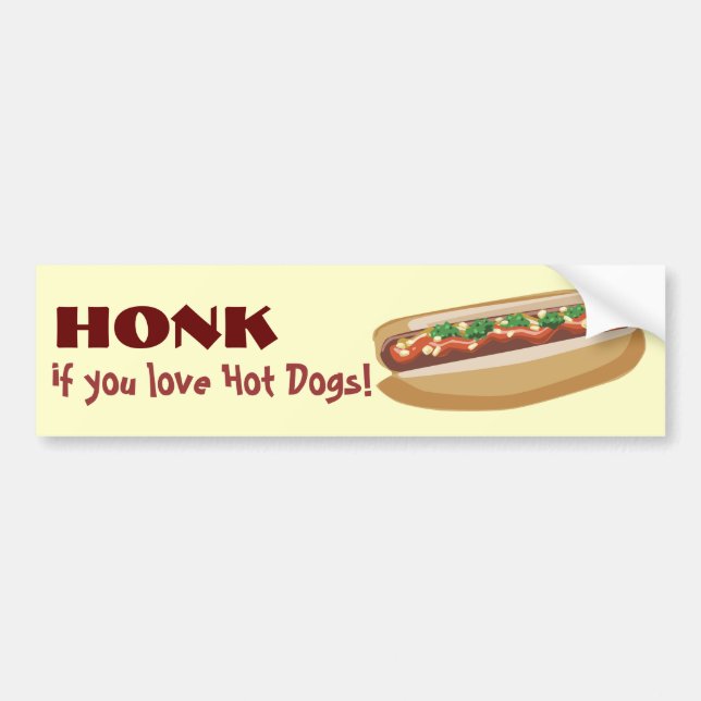 Hot Dog Bumper Sticker (Front)