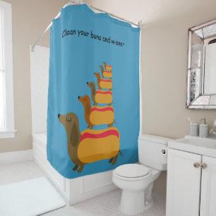 Hot Dog Buns Dachshund Shower Curtain
