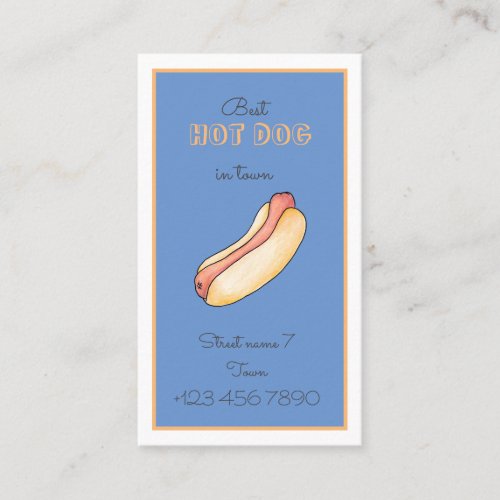 Hot dog business card