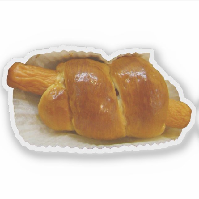 Hot Dog Cake ... Asian Dessert Food Sticker (Front)