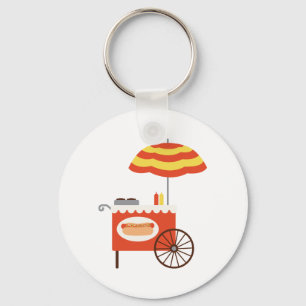 Hot Dog Cart Keychain
