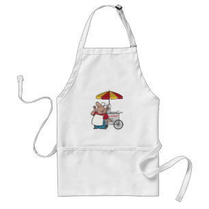 Hot Dog Cart Vendor Street Food Seller Adult Apron