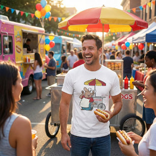 Hot Dog Cart Vendor Street Food Seller T-Shirt