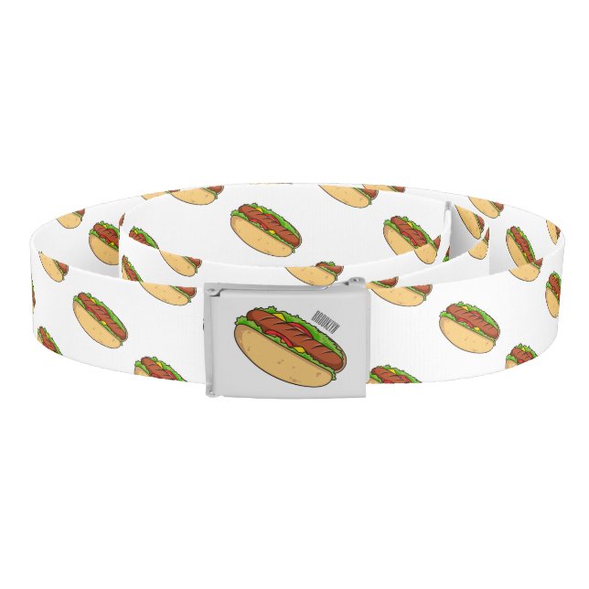 Hot dog cartoon illustration belt (Coil)