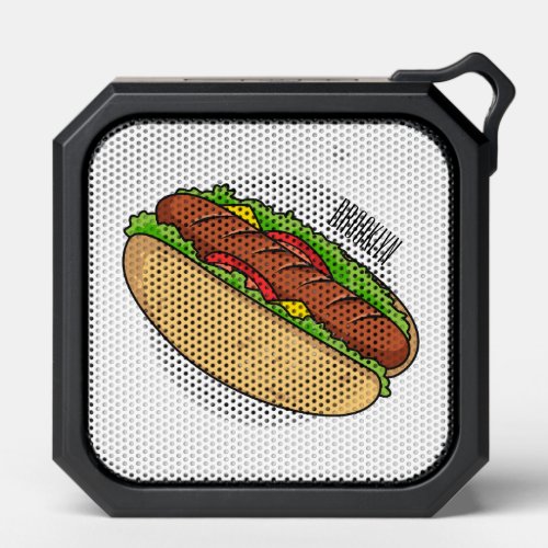 Hot dog cartoon illustration bluetooth speaker