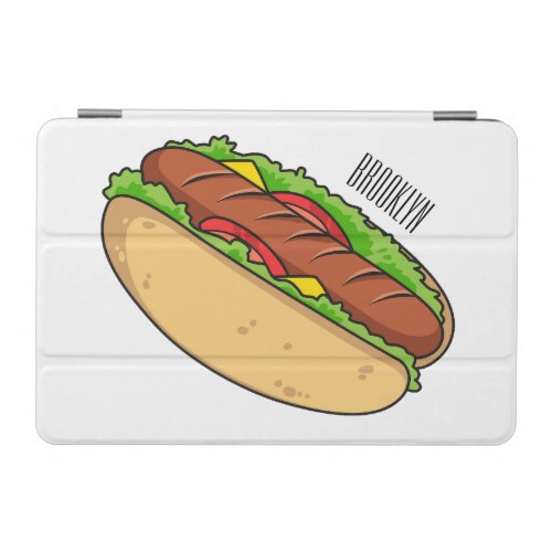 Hot dog cartoon illustration iPad mini cover
