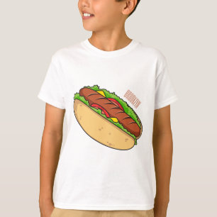 Hot dog cartoon illustration T-Shirt