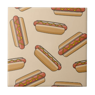 Hot dog ceramic tile