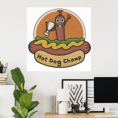 Hot Dog Champ Poster