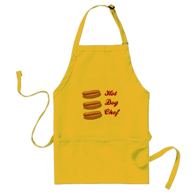 Hot Dog Chef Adult Apron (Front)