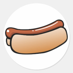 Hot Dog Classic Round Sticker
