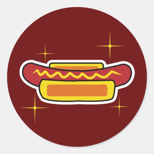 Hot Dog Classic Round Sticker