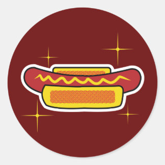 Hot Dog Classic Round Sticker