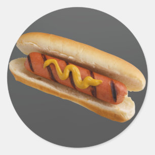 Hot Dog Classic Round Sticker