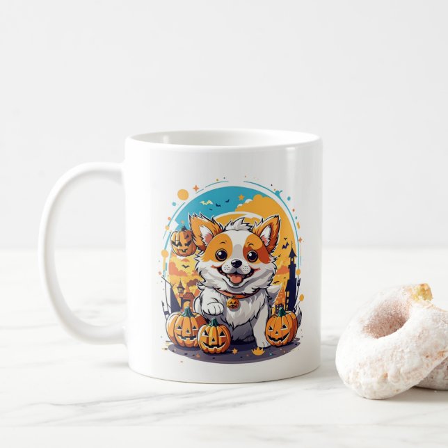 Hot Dog Coffee Combo Funny Design for Dog Coffee  Coffee Mug (With Donut)