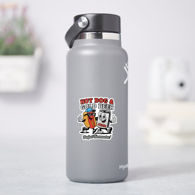 Hot Dog & Cold Beer Sticker (HydroFlask)