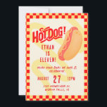 Hot Dog! Cook out themed, Any age birthday  Invitation<br><div class="desc">Perfect for a park or backyard cookout or the hot dog lover in your life!</div>