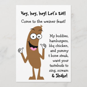 Hot Dog Cookout Party Invitation
