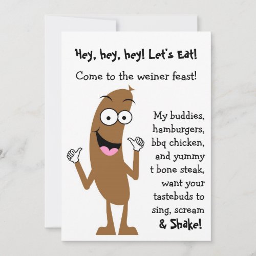 Hot Dog Cookout Party Invitation