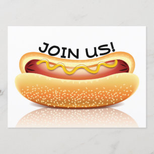 Hot Dog Cookout Party Invitation