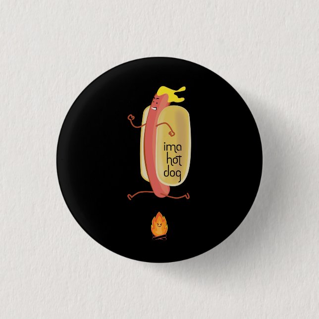 Hot Dog Dare Devil Button (Front)