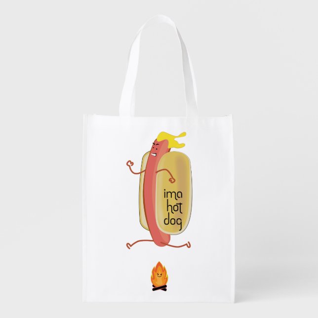 Hot Dog Dare Devil Grocery Bag (Front)