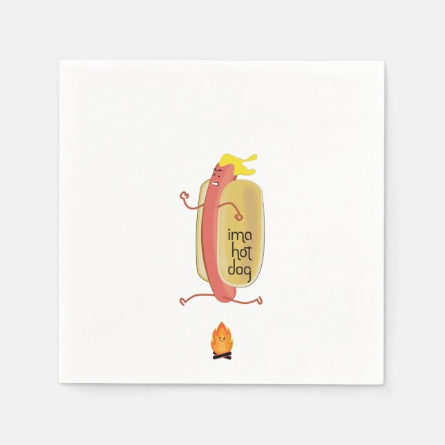 Hot Dog Dare Devil Napkins (Front)