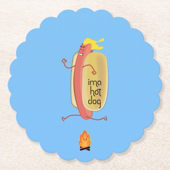 Hot Dog Dare Devil Paper Coaster (Front)