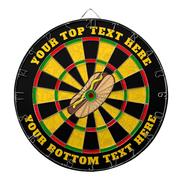 Hot Dog Dartboard with Custom Text (Front)