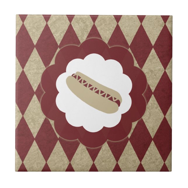hot dog diamonds ceramic tile (Front)