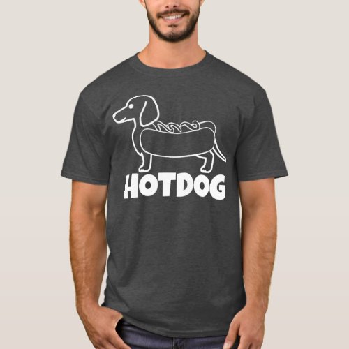 Hot Dog  Dog with Hot Dog  T_Shirt