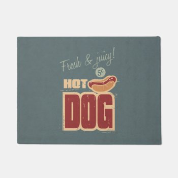 Hot Dog Doormat by CaptainScratch at Zazzle