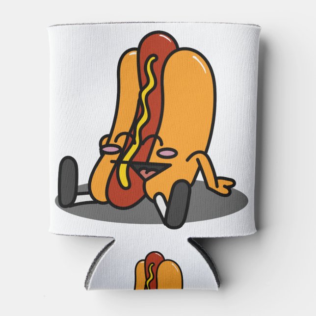 Hot Dog Dude Can Cooler (Front)